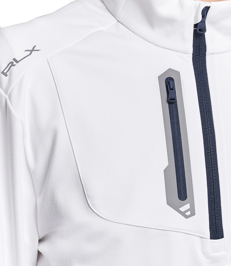 RLX Luxury Jersey Half Zip Ceramic Blanc