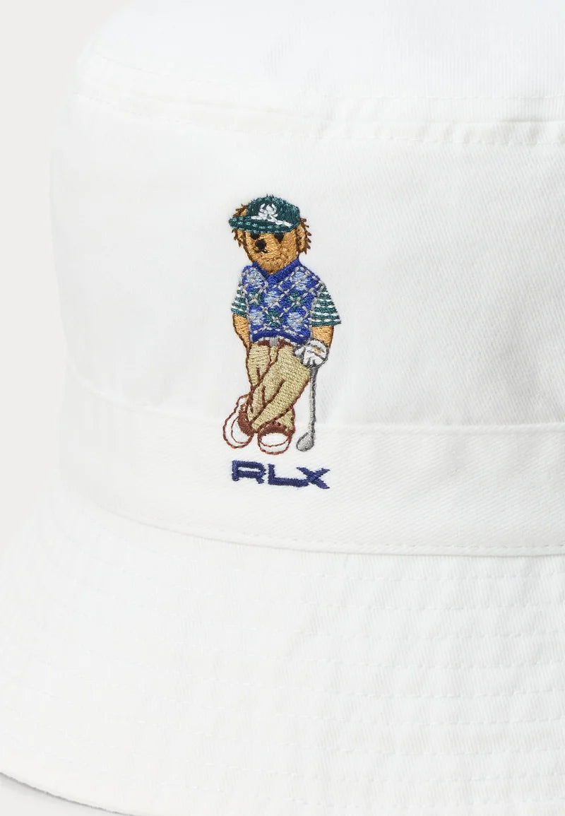 BEAR HAT BUCKET WHITE