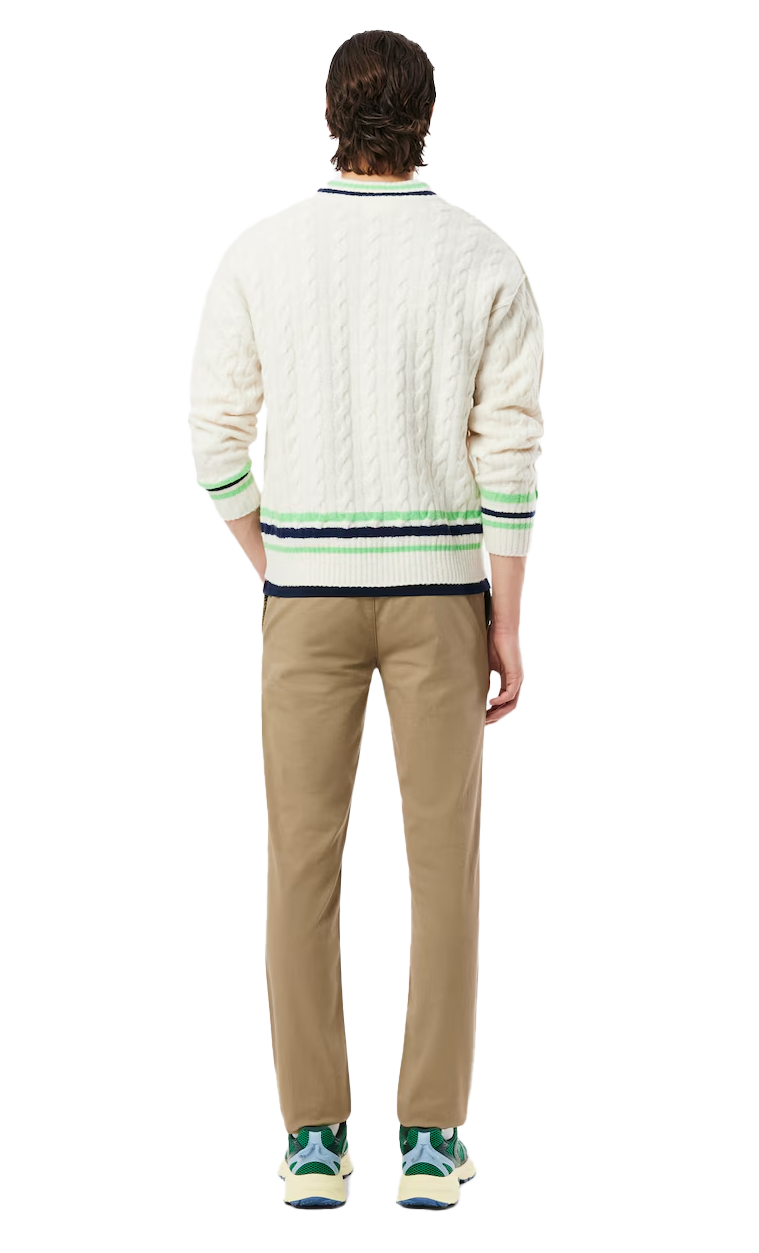 Pantalon chino slim coton stretch Beige