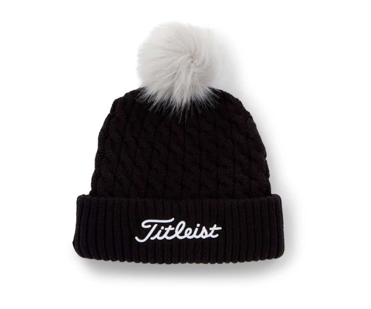 BONNET POMPON NOIR FEMME