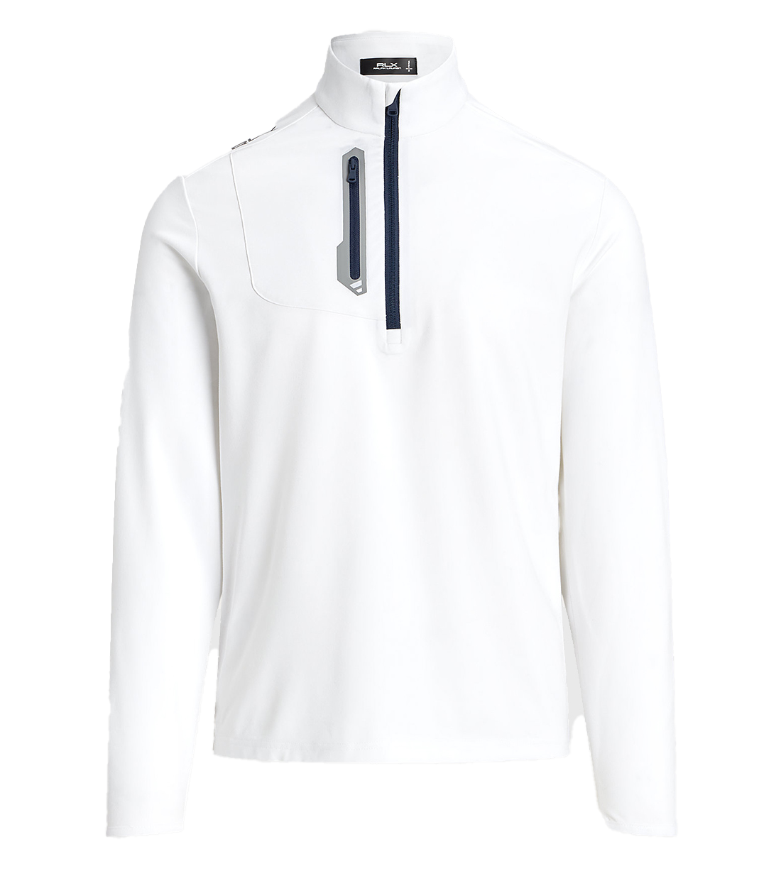 RLX Luxury Jersey Half Zip Ceramic Blanc