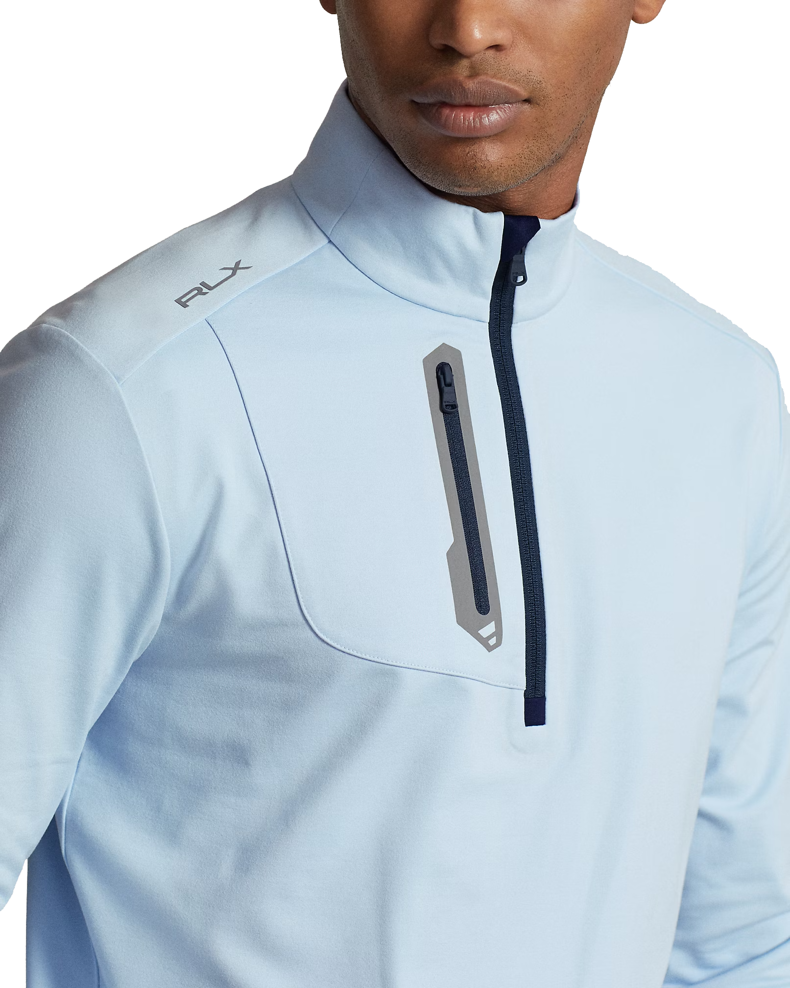 Luxury Jersey Half Zip Ceramic Bleu Ciel