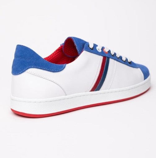 Roma Cuir Blanc Bleu