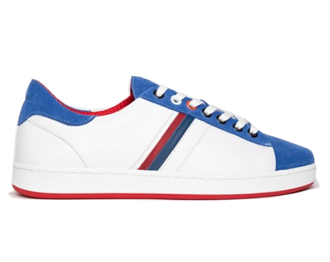 Roma Cuir Blanc Bleu