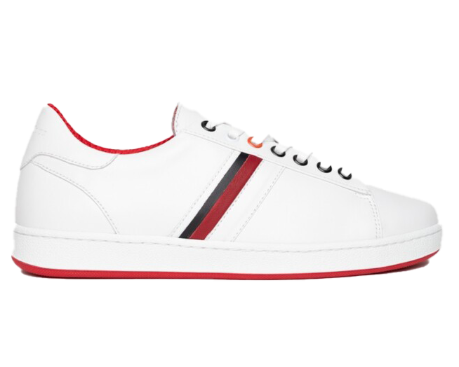 Roma Cuir Blanc Rouge