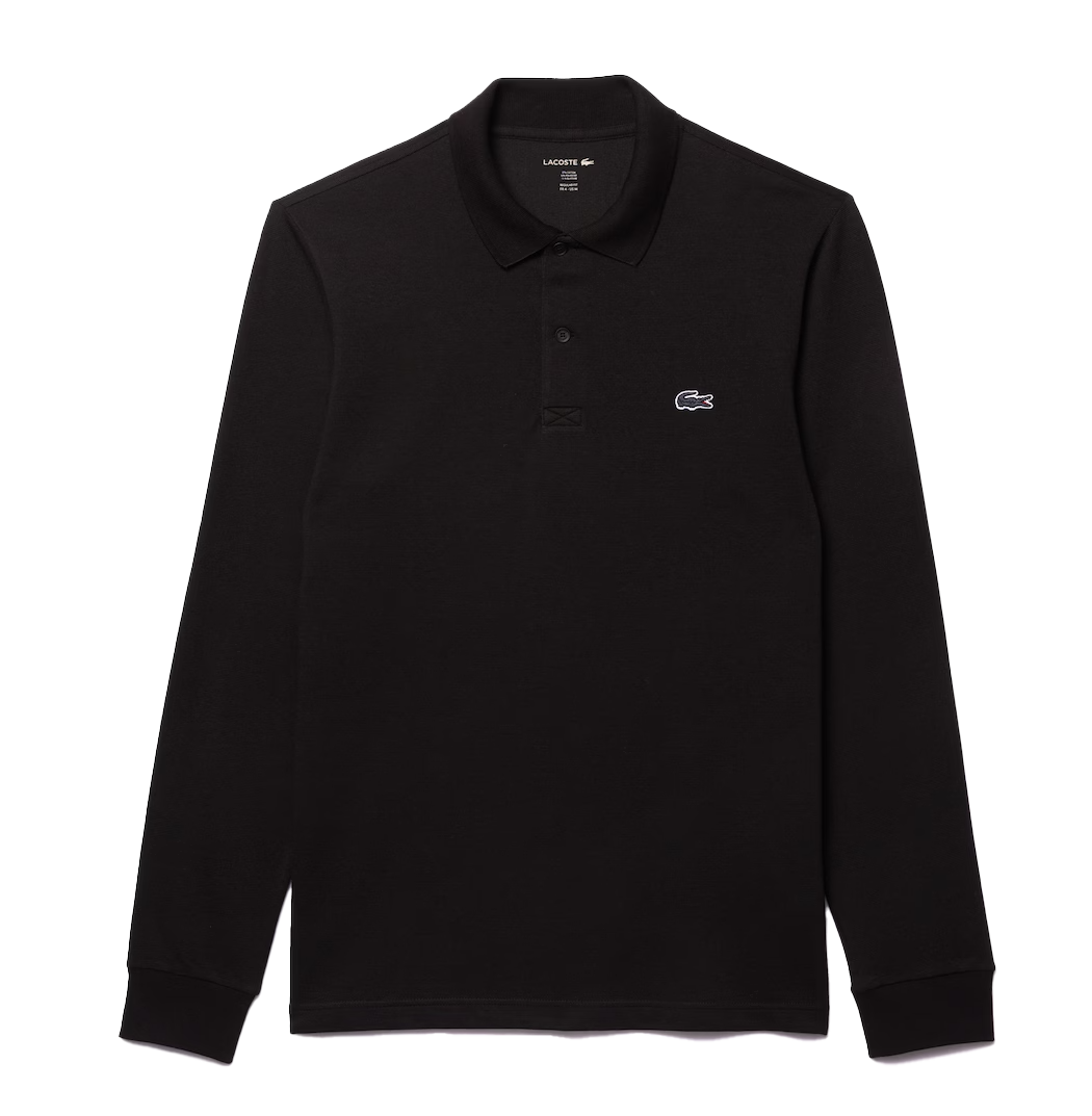Polo regular fit manches longues en coton mélangé