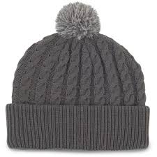 BONNET POMPOM GRIS