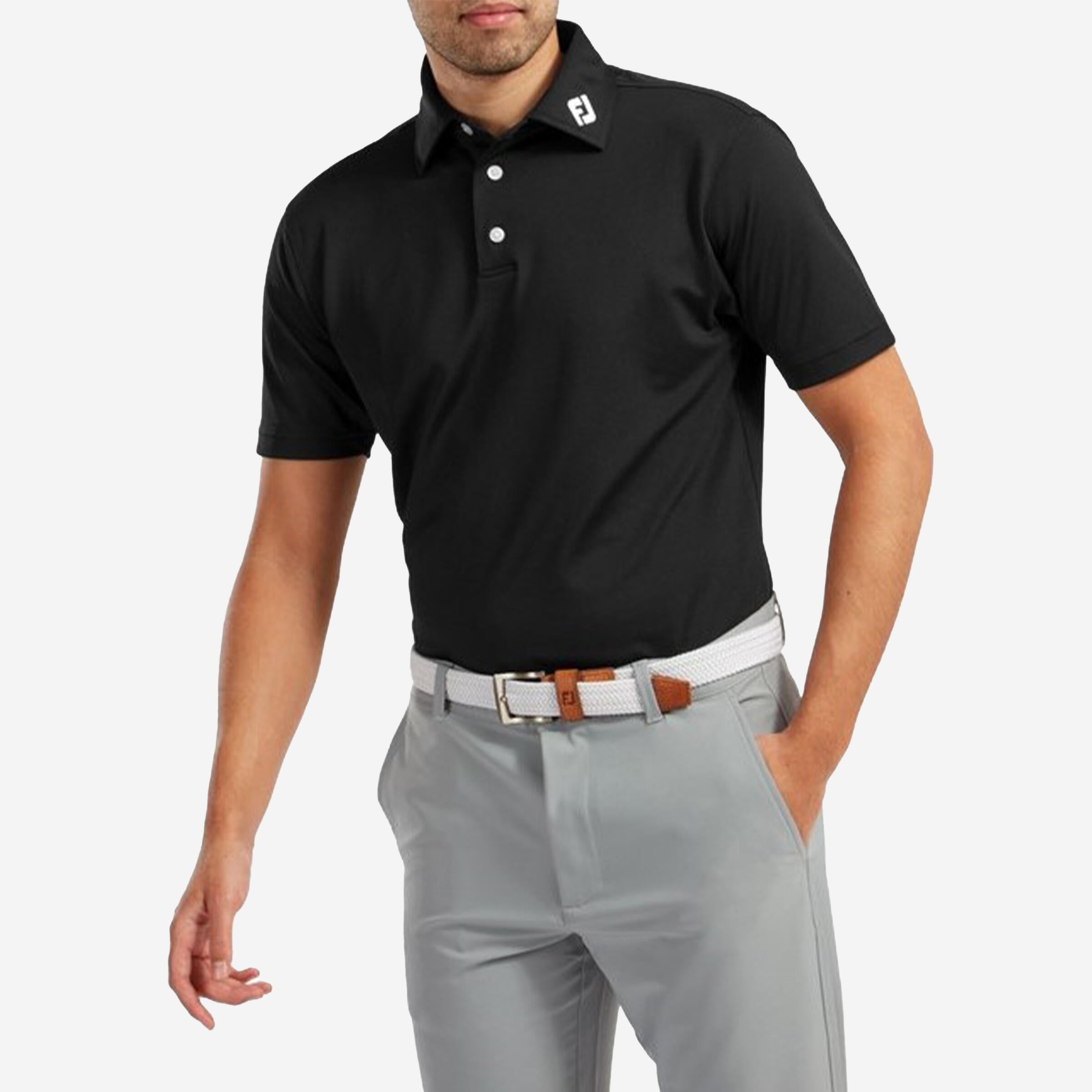 STRETCH PIQUE BLACK